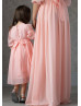 Chiffon Tea Length Formal Simple Flower Girl Dress